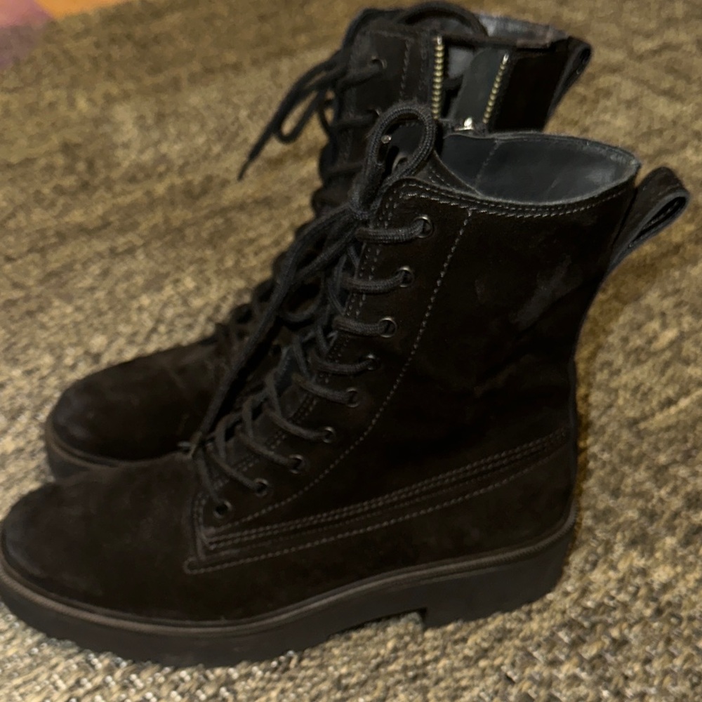 Paul Green Jackson Suede Lug Sole Boots 5 UK 7.5 US Handmade Austria $600 Retail